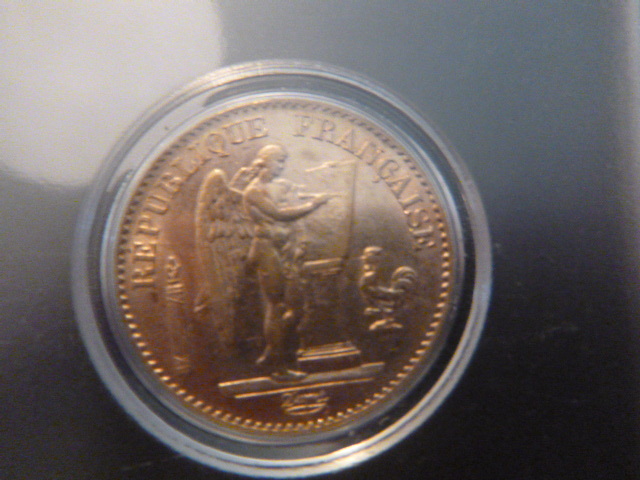 1987 France 20 Francs Gold Angel Coin