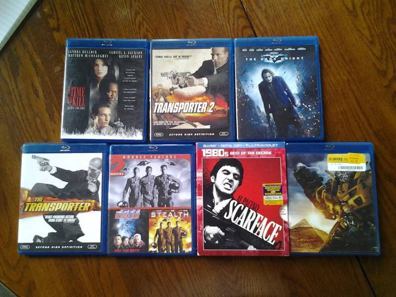 7-Blue Ray DVDs