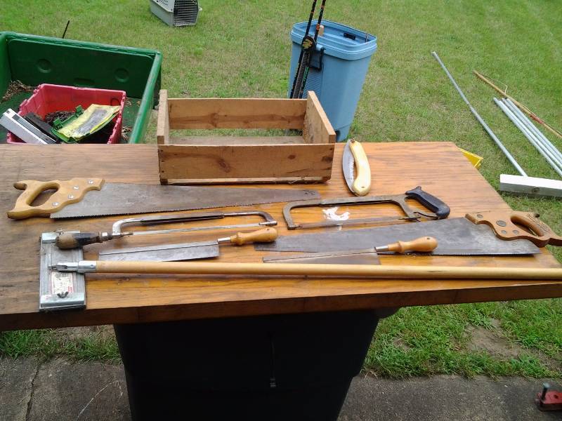 lot 56 image: Hand Saws, Pole Sander