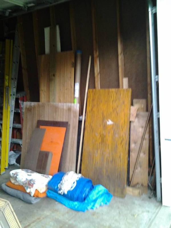 lot 65 image: All Along Wall-Lumber, PVC, Copper, Tarps, Packing Blankets, Rope
