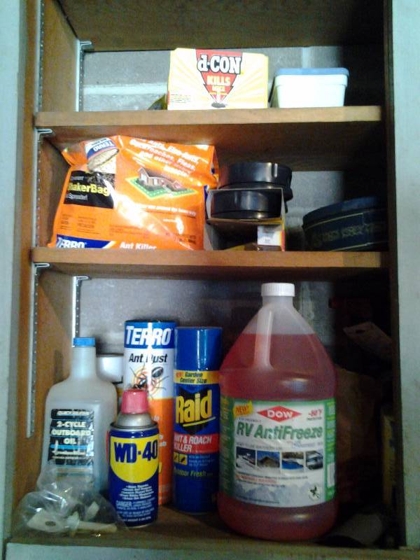 lot 107 image: Contents Of Garage Related Cupboard (Bring Boxes)