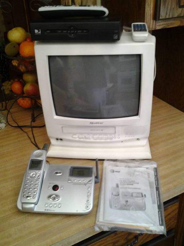 lot 173 image: Quasar TV, Direct TV Box, Remotes & Manuals