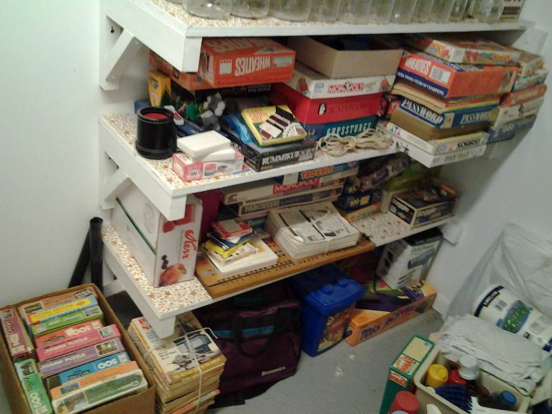 lot 265 image: 3-Shelves Of Games, Puzzles, Books, Misc (Downstairs)