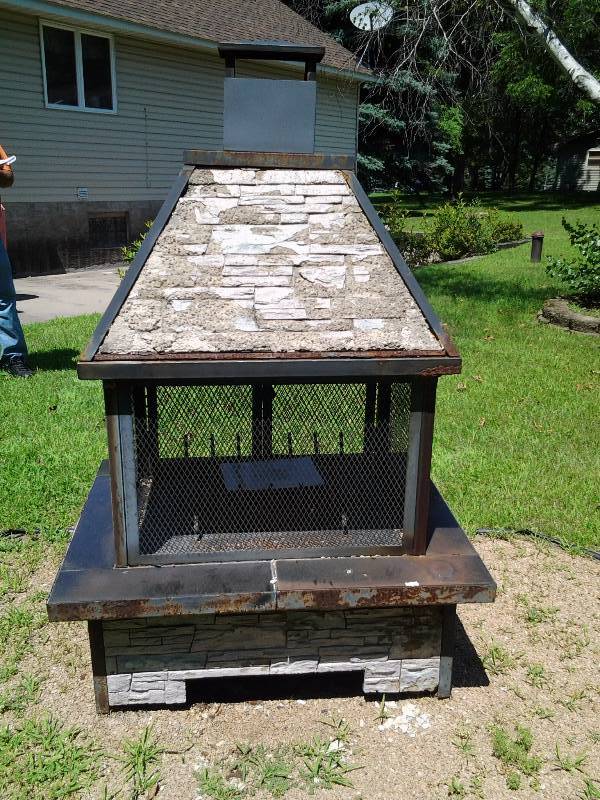 lot 216 image: Stonehouse Wood Burning Outdoor Fireplace 36x26x54