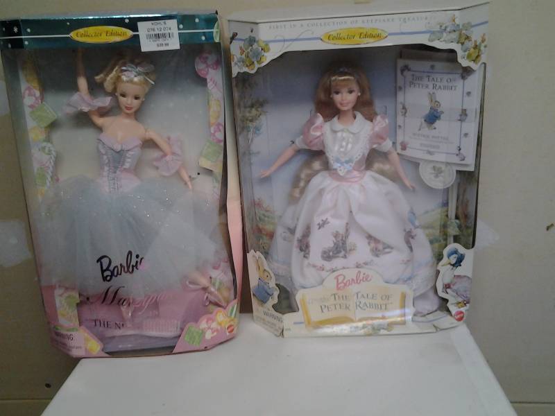 lot 249 image: Nutcracker Barbie & Peter Rabbit Barbie