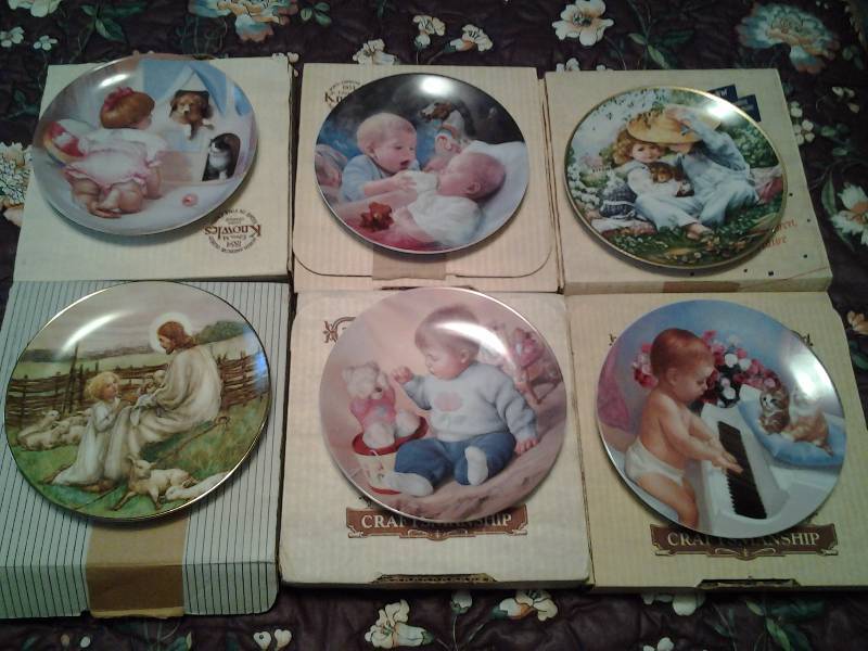 lot 201 image: 6-Knowles & George Collector Plates (Children)