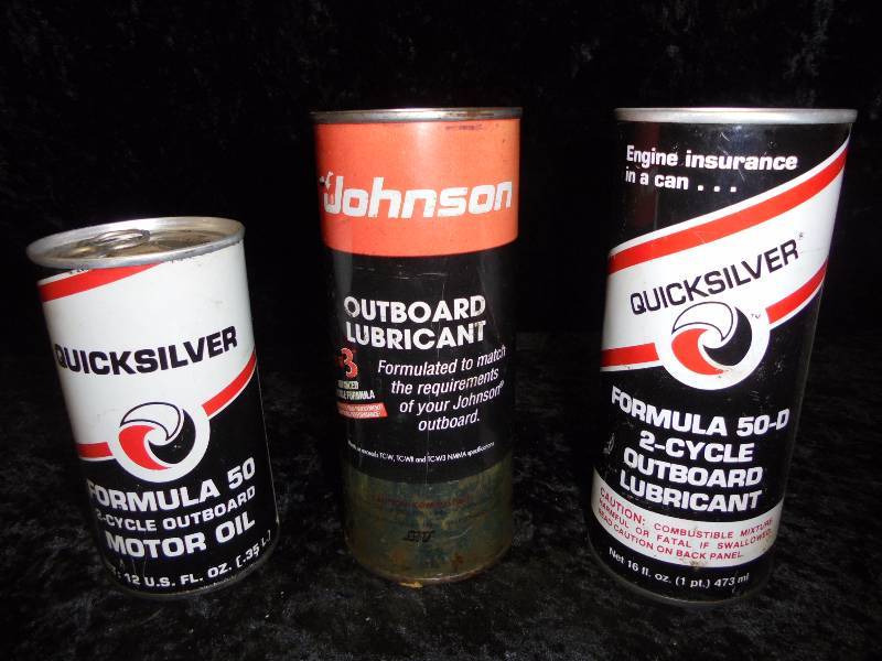 Lot - 3 Cans Quicksilver & Johnson Outboard Lubricant