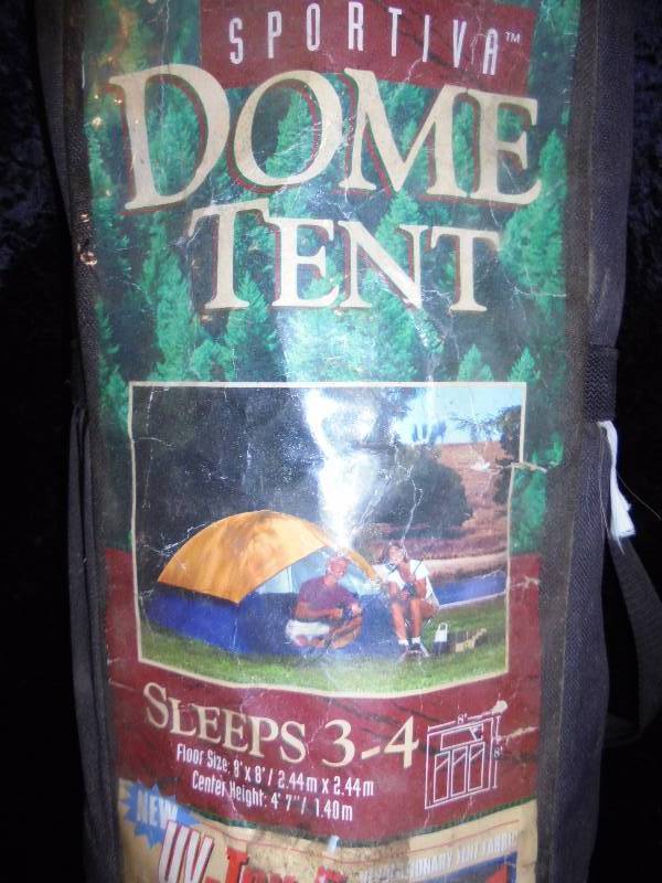 8x8 Ozark Trail Dome Tent, Sleeps 3-4, used once