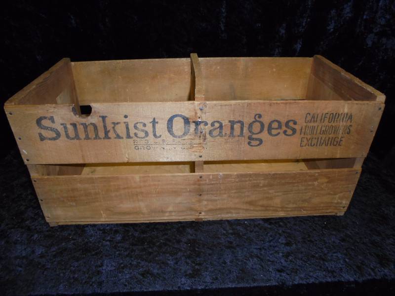 First American Sunkist Oranges Wood Crate