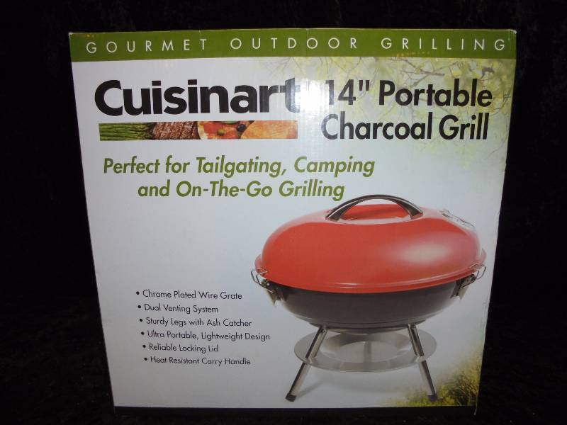 Cuisanart 14 Portable Charcoal Grill, New
