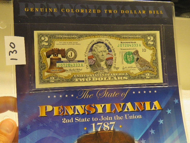 Colorized $2.00 Bill