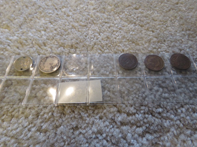 Indian Pennies, 3 Cent piece and 5 cent piece