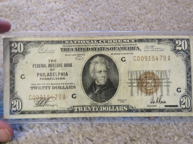 $20.00 National Currency