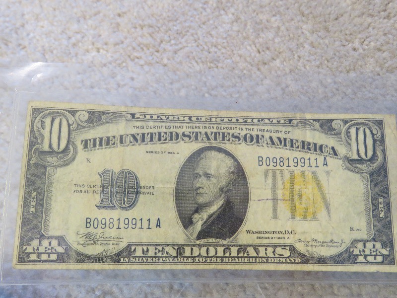 $10.00 Silver Certificate