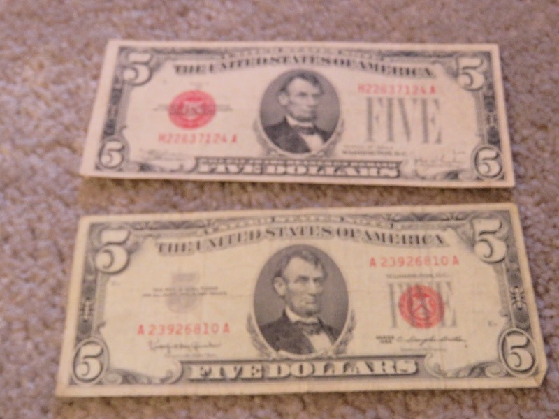 $5.00 bills