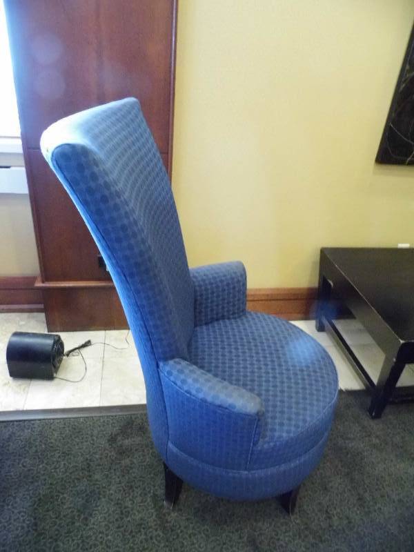 High Back Blue Chair