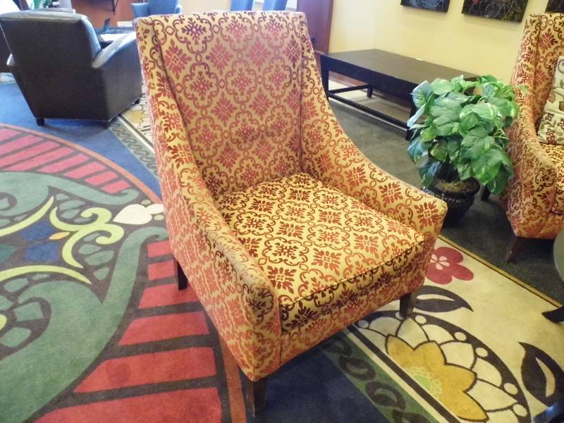 Red High Back Club Chair