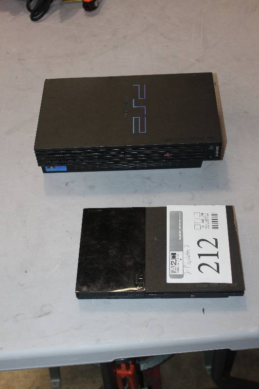 lot 212 image: Lot of (2) Sony Playstation 2 Game Consoles