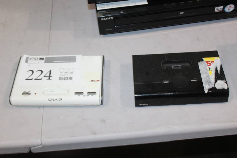 lot 224 image: Lot of (2) Electronics Including 1) Craig MP3 Amplified Speakers AND 1) XtremeMac Docking Player