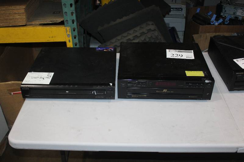 lot 229 image: Lot of (2) Electronics Including 1) Sony CDDVD Player AND 1) Sony Compact Disc Player
