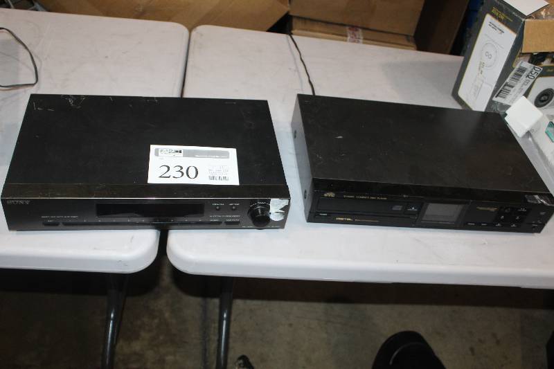 lot 230 image: Lot of (2) Electronics Including 1) Sony FM StereoFM-AM Tuner AND 1) JVC Compact Disc Player