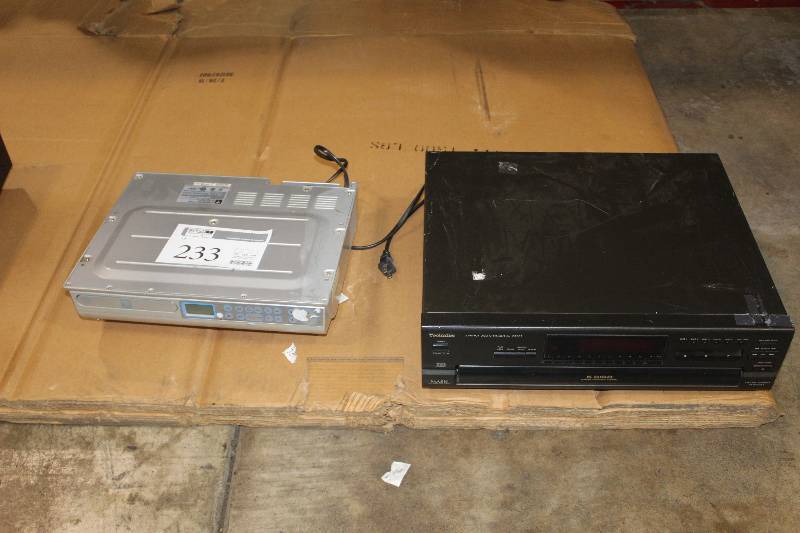 lot 233 image: Lot of (2) Electronics Including 1) Technics Compact Disc Player AND 1) Space Saving Kitchen 7 LCD TV  DVD