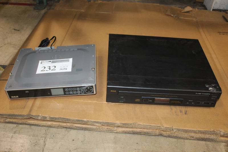 lot 232 image: Lot of (2) Electronics Including 1) RCA 5-Disc Changer AND 1) RCA AMFMCompact Disc Player