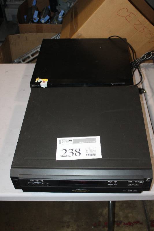 lot 238 image: Lot of (2) Electronics Including 1) Sony Compact Disc Player AND 1) Toshiba DVD Video Player