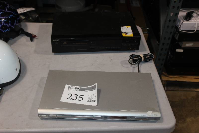 lot 235 image: Lot of (2) Electronics Including 1) Sony Compact Disc Player AND 1) Philips DVD Player