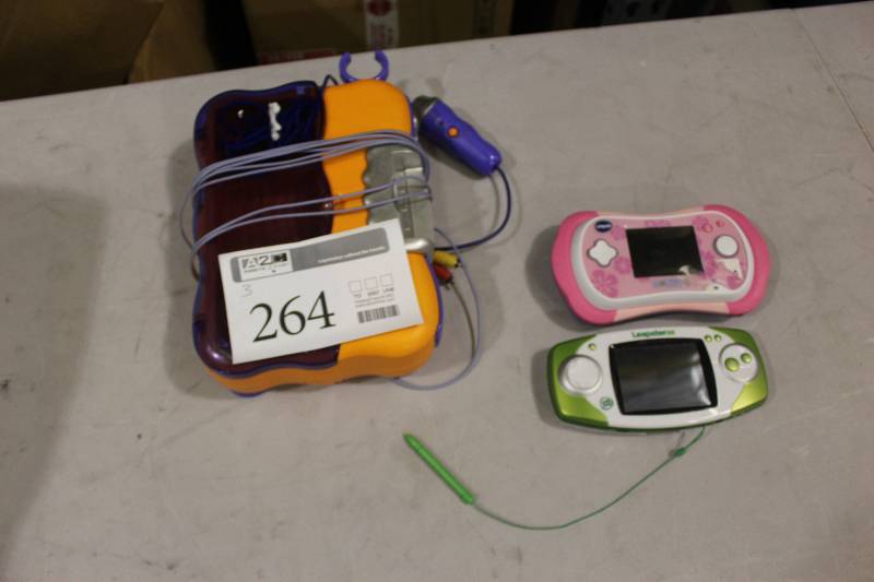 lot 264 image: Lot of (3) Electronics Including 1) Game Console AND 1) MobiGo Digital Console AND 1) Leapster GS Digital Console