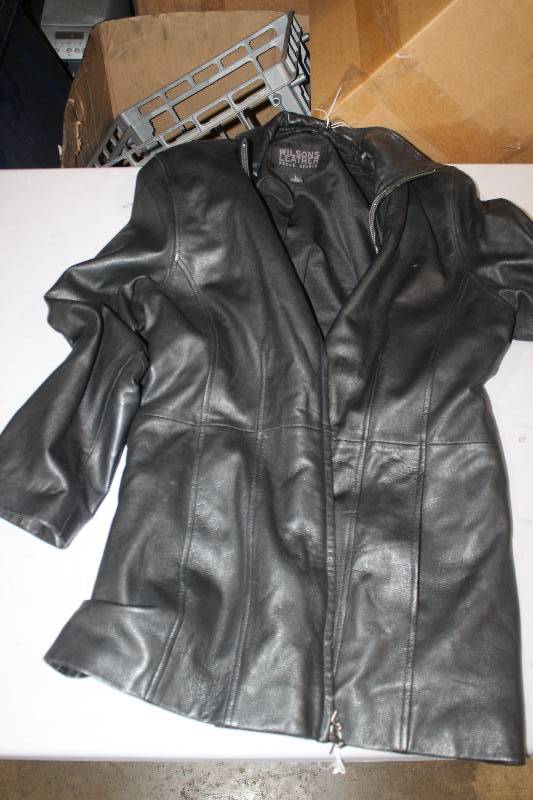 lot 273 image: Large Pelle Studio Black Leather Coat