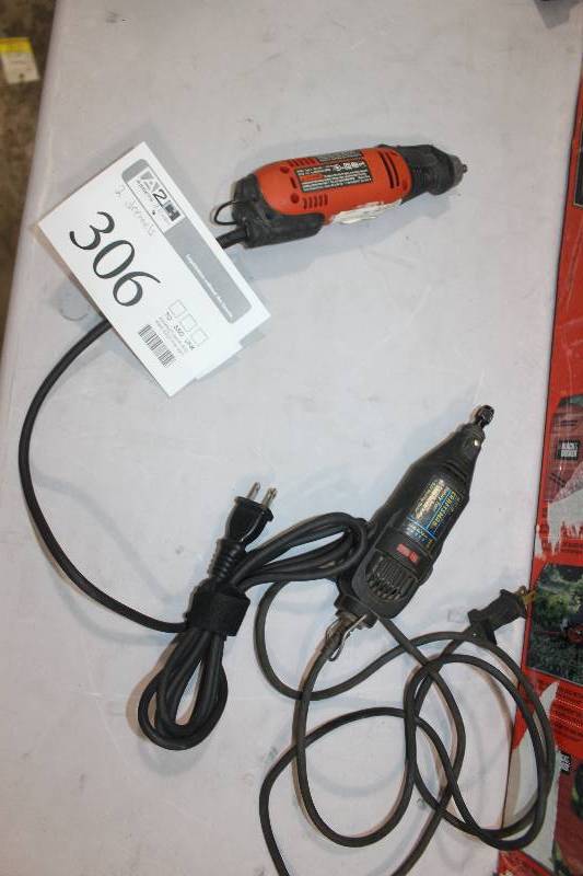 lot 306 image: Lot of (2) Power Tools Including 1) Craftsman Variable Speed Rotary Tool AND 1) Black & Decker RTX High Performance Rotary Tool