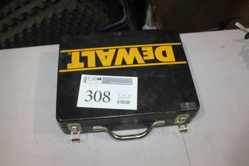 lot 308 image: Dewalt Cordless Drill w Power Pack & Case