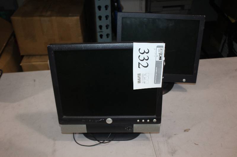 lot 332 image: Lot of (2) Dell 15 Computer Monitors
