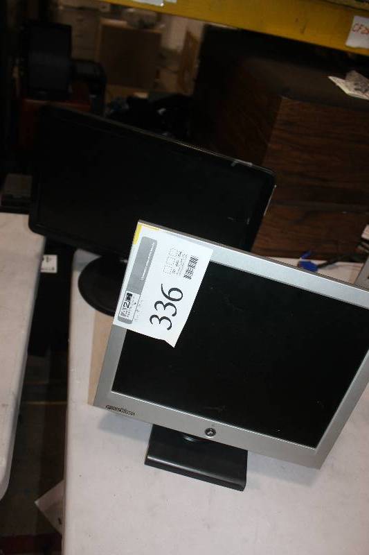 lot 336 image: Lot of (2) Computer Monitors Including 1) 15 eMachines AND 1) 19 Dell