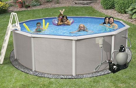 lot 135 image: Belize 18 x 52 Metal Frame Pool Kit
