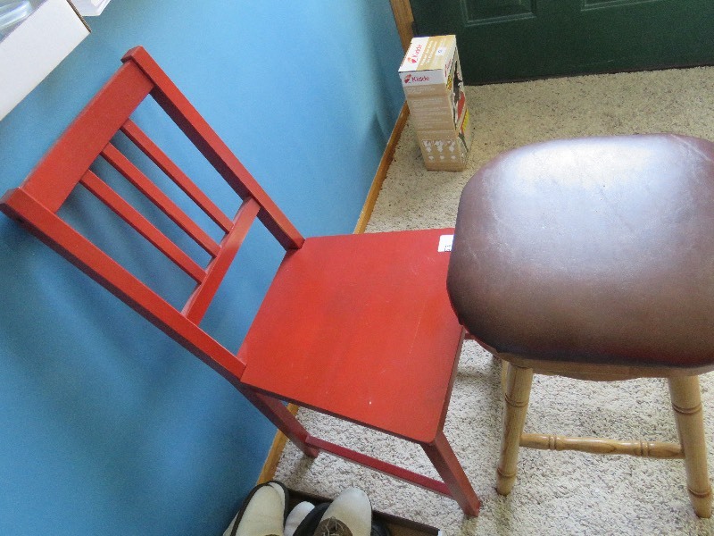 Barstool and chair