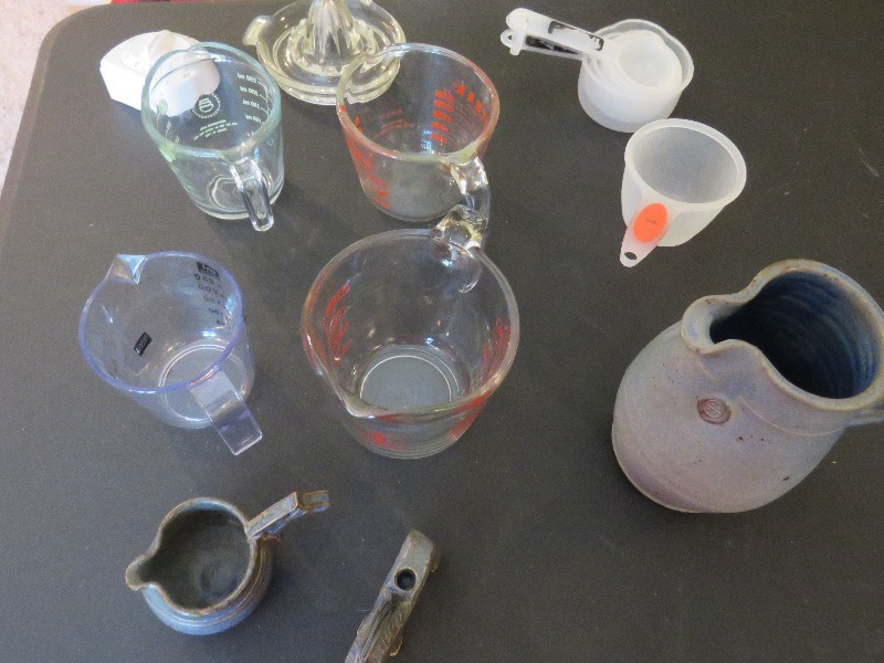 Measuring Cups and wine glasses