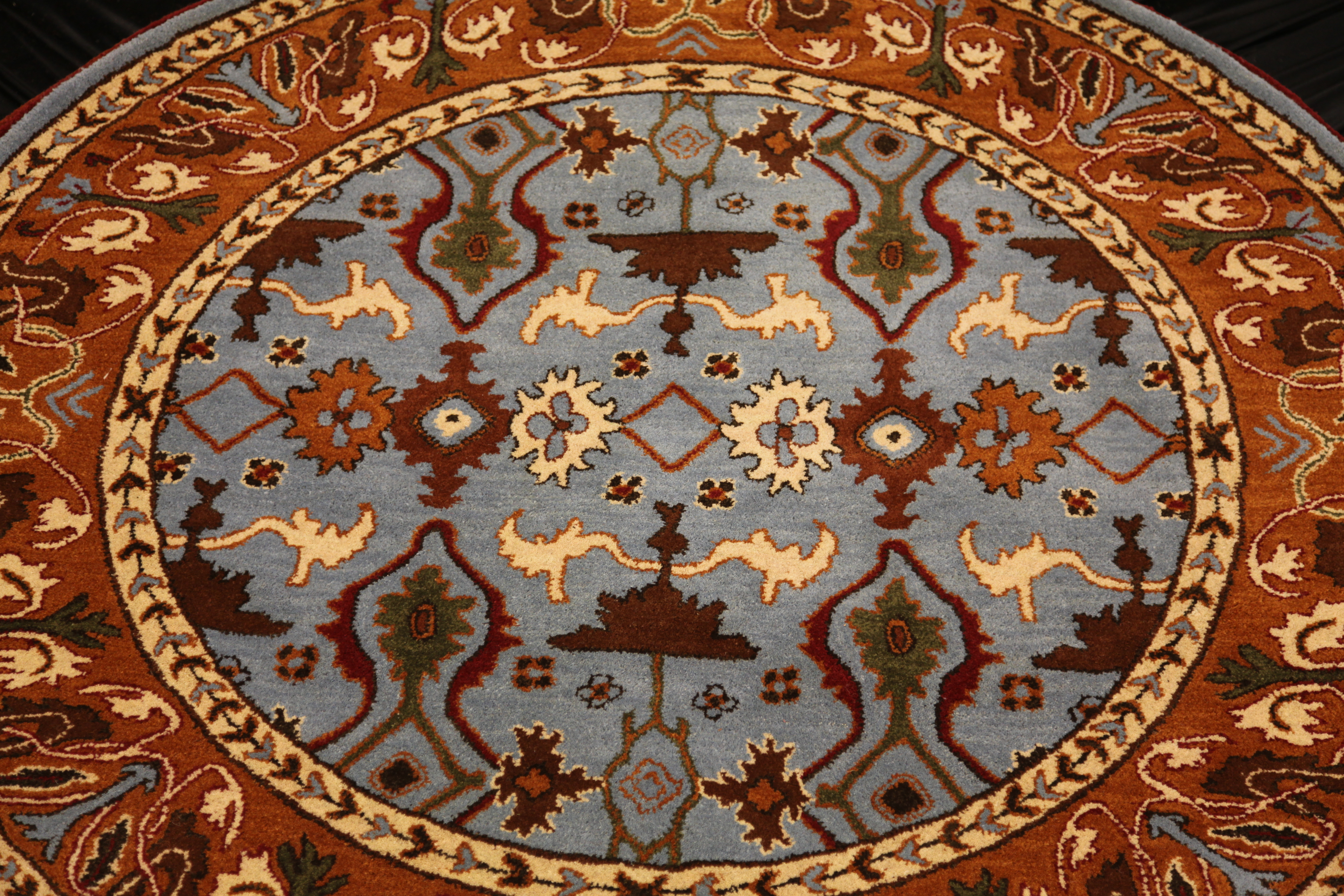 Merci Round Rug 6 Blue