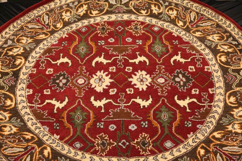 Merci Round Rug 6 RedBrown