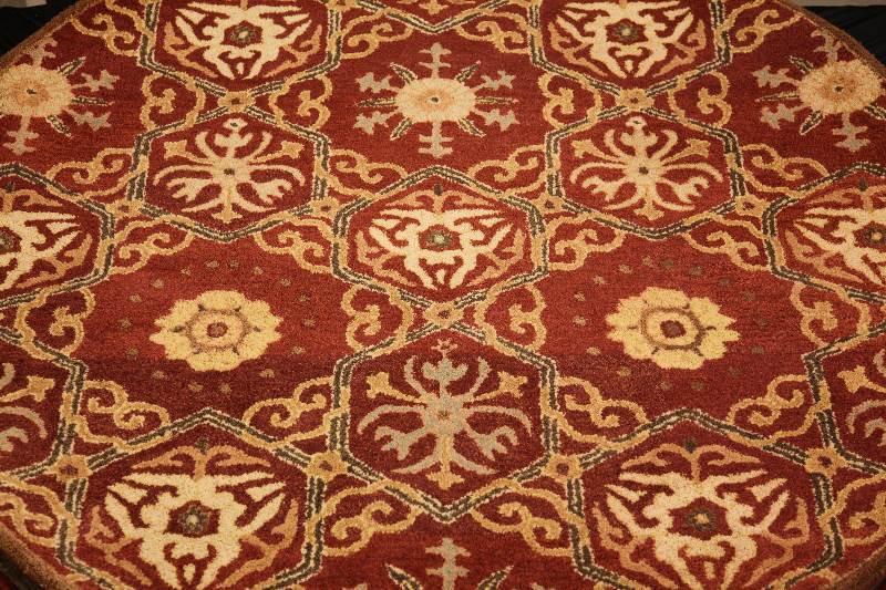 Harrison Round Rug 6 Red Gold