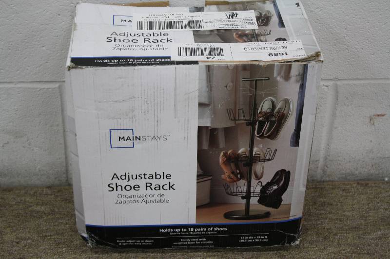 lot 31 image: Adjustable Shoe Rack