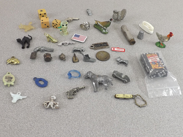 lot 28 image: Group of Vintage Cracker Jack Etc. Toys & Trinkets