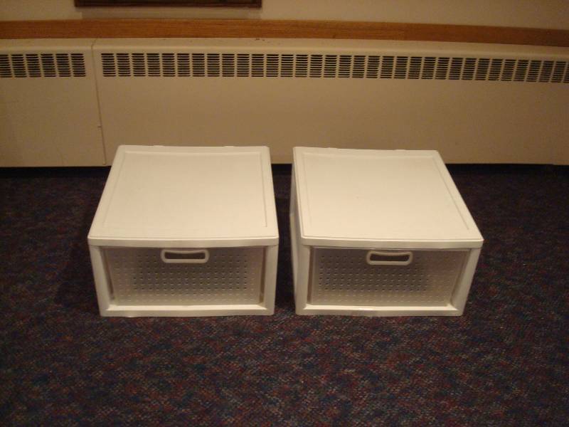 lot 15 image: Pair Of Plastic Storage Stackable Drawers...