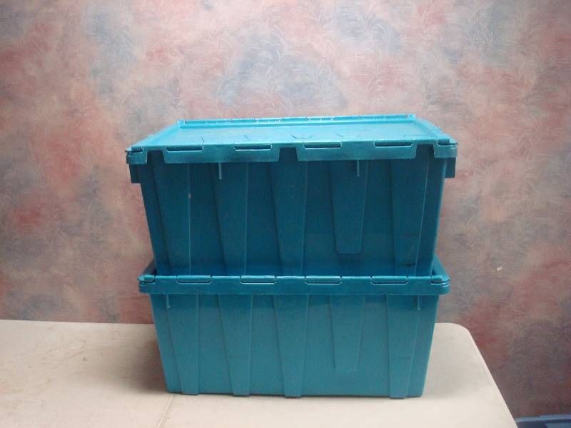 lot 38 image: Pair Of Thick Plastic Storage Containers With...