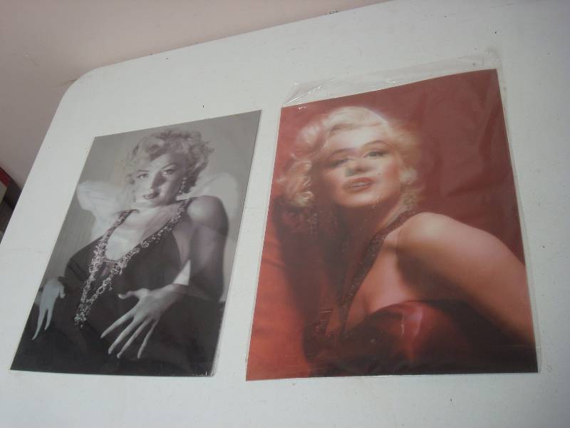 lot 67 image: Pair Of Marilyn Monroe 3D Lenticular&nbspPic...