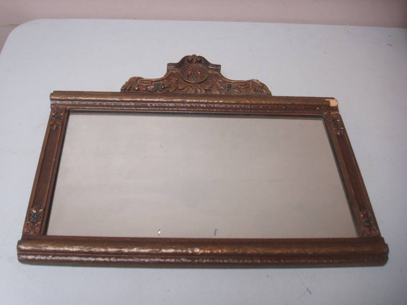 lot 70 image: Vintage Framed Mirror, Some Wear...