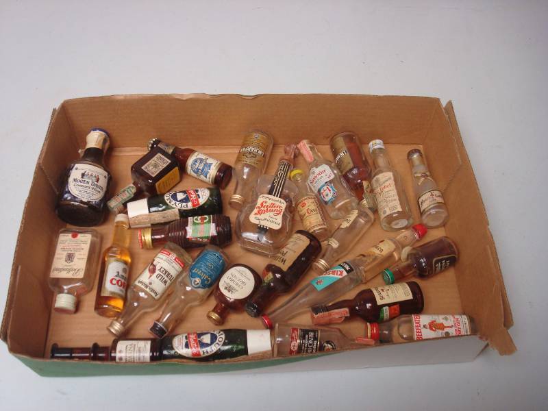 lot 76 image: Lot Of Mini Collectible Alcohol Bottles...