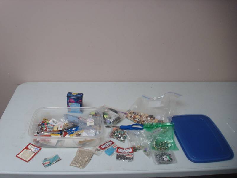 lot 77 image: Bin With Craft Beads, Some New...