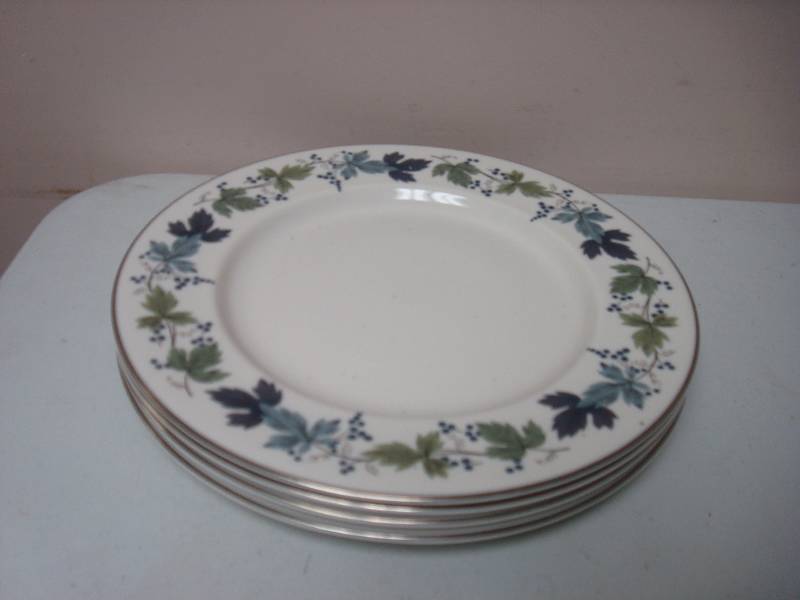 lot 164 image: Set Of 4 Royal Doulton Fine China Plates, Bur...